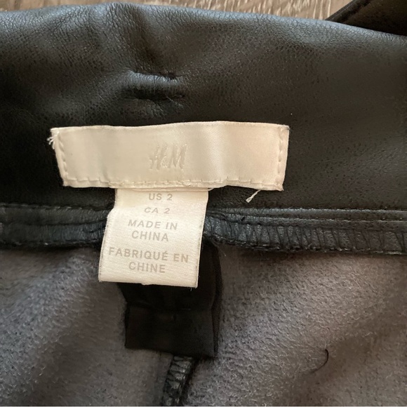 H&M Faux Leather Pants Size 2 - Picture 8 of 15